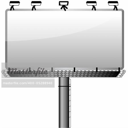 illustration of bill board on white background