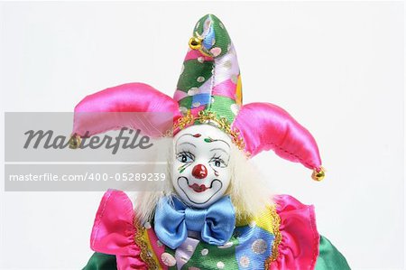 Close Up of Puppet on Seamless White Background