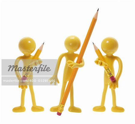 Miniature Figures with Pencils