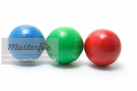 Juggling Balls on Isolated White Background