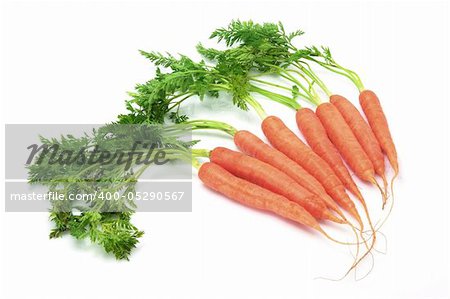 Carrots on White Background