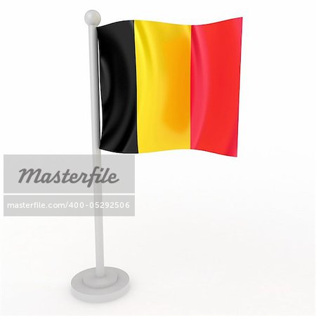 Illustration of a flag of Belgium on a white background