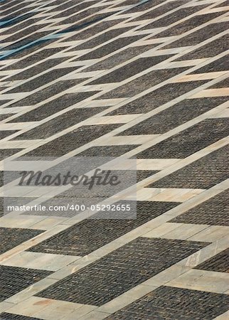 street background made of grey granite stones