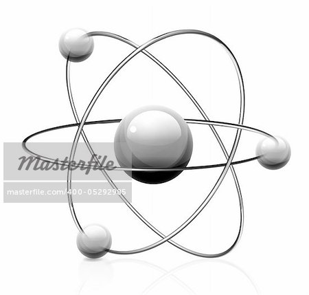 illustration of atom icon isolated on white background