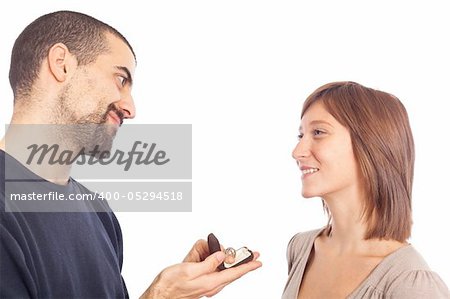 Couple in Love, Engagement Ring