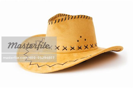 Cowboy hat isolated on the white background