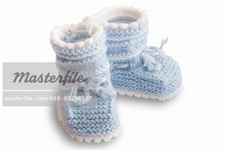 Light blue baby bootee