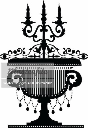 Stock Vector Illustration:  Luxury candle standee- vector