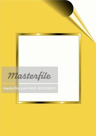 Yellow paper with white frame for text