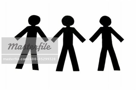 Some People at teamwork isolated on white background