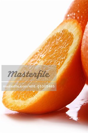 Fresh and wet orange