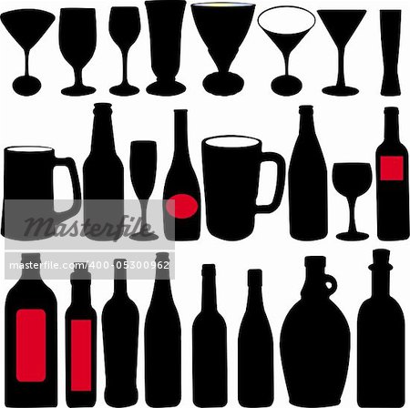glasses collection - vector