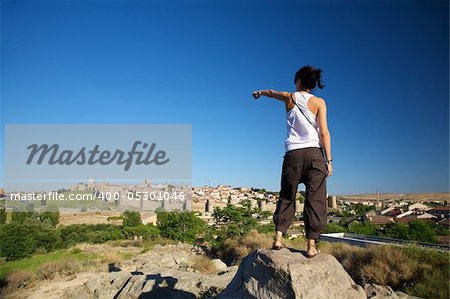 view of Avila city at Castilla in Spain