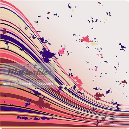 Vector - Colorful wavy / curvy abstract lines