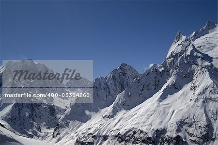 Snowy Mountains. Caucasus, Dombay.