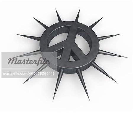 pacific symbol with thorns - 3dillustration