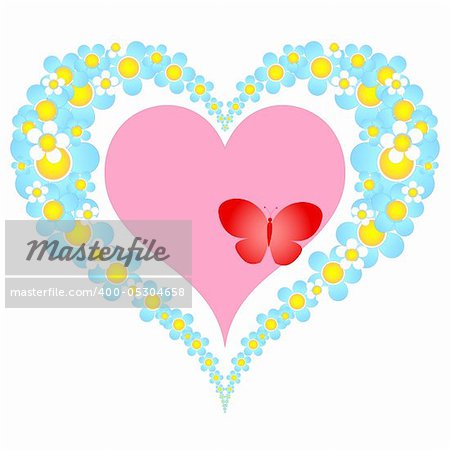 valentine floral heart