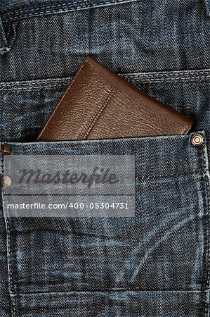 Wallet in jeans back pocket