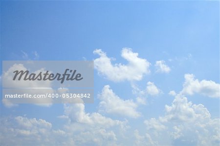 Beautiful clouds the cloudy summer blue sky