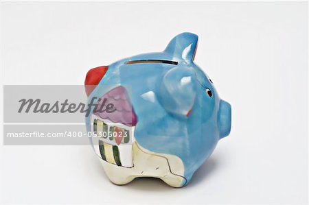 Piggy bank isolated on a white background