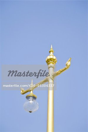 Thai-style lamp in Thai temple