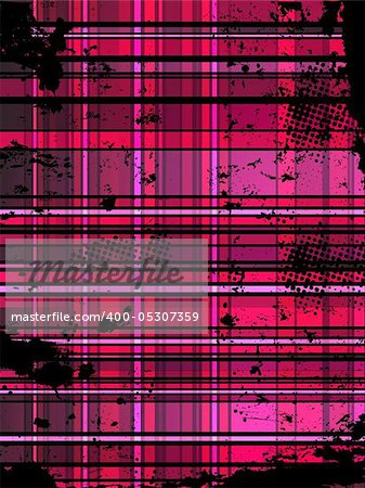 Checkered Pink Grunge Background. Editable Vector Illustration