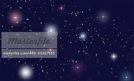 Color of the universe filled with stars