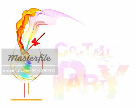 cocktail party vector illustration isolated on white background