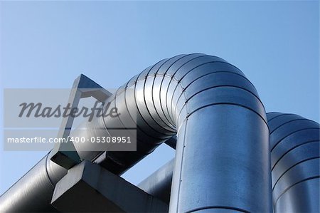 pipes of an industrial oil pipeline for the transport of oil