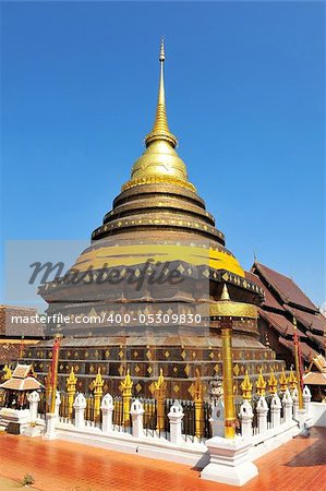 Temple Phra That Lampang Luang at Thailand.