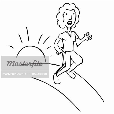 An image of a woman running outdoors.