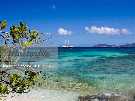 Hawksnest Bay on the Caribbean island of St John in the US Virgin Islands