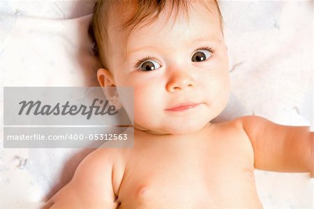 Adorable Seven month Baby looking at you