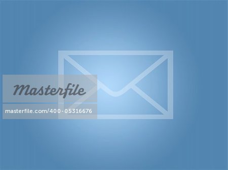 An illustration of an envelope on a blue background