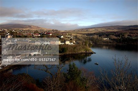 Early morning view of Portree, Isle of Skye