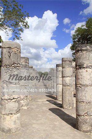 Mayan Chichen Itza Mexico thousand columns temple in Yucatan