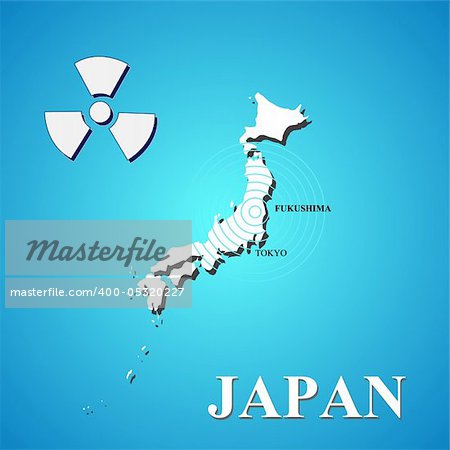 Japan Charity advertisement. Help Japan vector illustration
