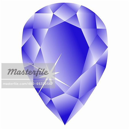 marquise stone against white background, abstract vector art illustration