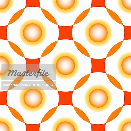 orange circles seamless pattern, abstract art illustration