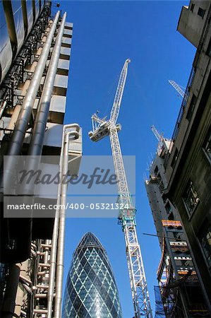 Building work in the financial district