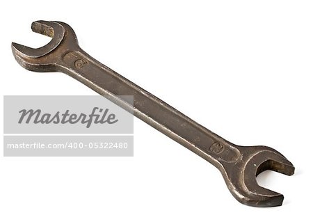 Wrench isolated on the white background.