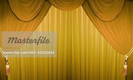 Colorful curtain of a classical theater