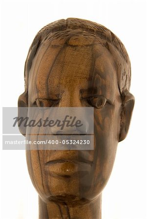 African ebony statuette - full face