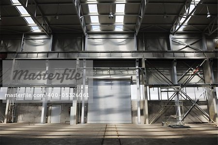 big industry garage door indoor in company hall
