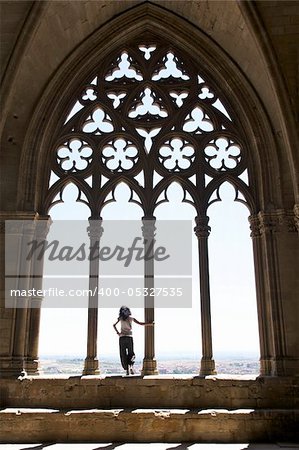 views of Lleida city at Catalonia Spain