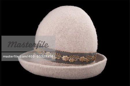 Summer hat With a pattern  isolated on white background