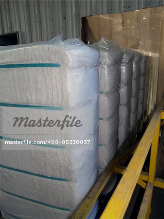 Plastic Wrapped Cotton Bales in south Georgia.