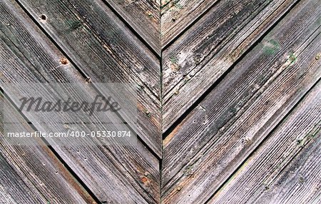 aging wall of the wooden building