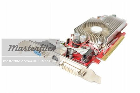 Video card isolated on white