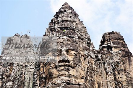 Landscape of historical religious ruins at Angkor Wat,Cambodia